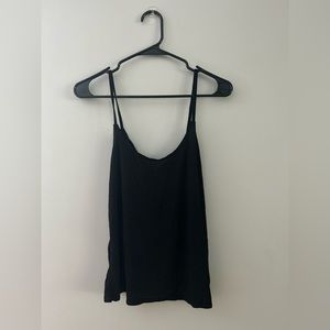 Black strappy tank